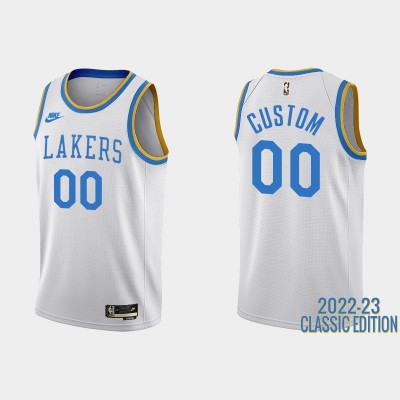 Los Angeles Lakers Custom White Men's Nike NBA 2022 23 Classic Edition Jersey